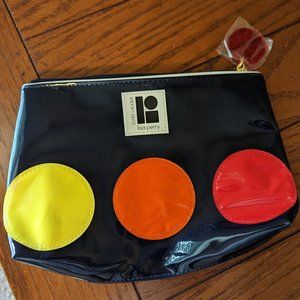 Estee Lauder Lisa Perry Navy Mod Look Polka Dot Cosmetic Bag Makeup Case NWOT